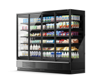 Vega DG 080 H210 Plug-in Среднетемпературный охлаждаемый стеллаж со встроенным агрегатом и  энергосберегающими дверями DG (стеклопакет)