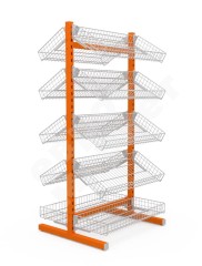 Стойка двухсторонняя (10 корзин) (ДхГхВ) 736х650х1500