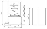 Витрина кондитерская Carboma KC70 VV 0,9-1 (ВХСв - 0,9д Cube Люкс Техно)