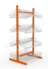 Стойка двухсторонняя 8 корзин (ДхГхВ) 736х650х1500