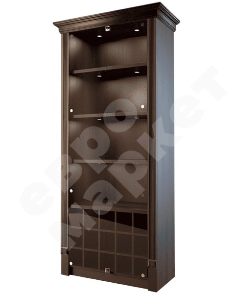 Шкаф для элитного алкоголя со стеклянными дверцами и отдельными секциями LD 005-CT
