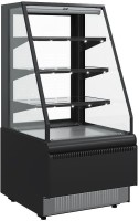 Витрина кондитерская Carboma KC70 VM 0,6-2 STANDARD 9006-9005 открытая скошенная боковина