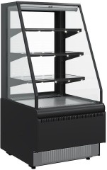 Витрина кондитерская Carboma KC70 VM 0,6-2 STANDARD 9006-9005 открытая скошенная боковина