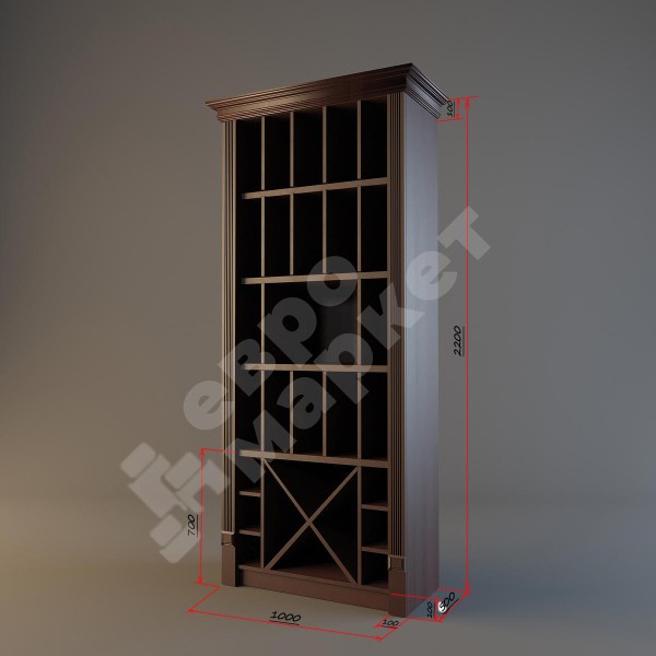 Шкаф для элитного алкоголя с большими секциями LD-006