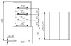 Витрина кондитерская Carboma KC70 VV 1,3-1 (ВХСв - 1,3д Cube Люкс Техно)