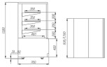 Витрина кондитерская Carboma KC70 VV 1,3-1 (ВХСв - 1,3д Сube Люкс)