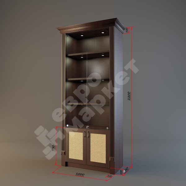 Шкаф для элитного алкоголя со стеклянными дверцами LD 001-CT
