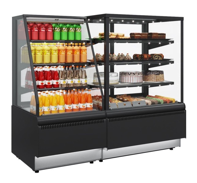 Витрина кондитерская Carboma KC70 VM 0,9-2 (открытая) STANDARD