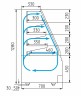 Витрина кондитерская Carboma KC70 VM 0,9-2 (открытая) STANDARD