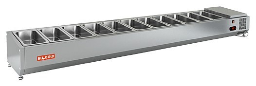 Настольная охлаждаемая витрина для ингредиентов HICOLD VRTO 2360 1/3