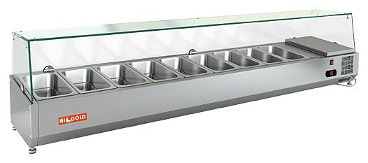 Настольная охлаждаемая витрина для ингредиентов HICOLD VRTU 2360 1/3