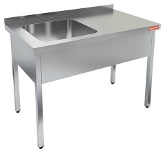 НСО1М-10/7БЛ стол-моечная ванна, 1 секц. (500х500х300) слева, HICOLD RUS