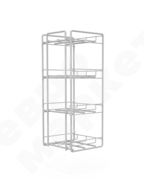 Прямой блок 4 полки (ДхГхВ) 145х145х400