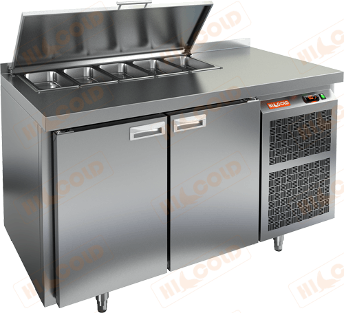 SL1-11GN (1/3) стол для салатов охл.(+2+10), 2 двери, 1390х700х850мм, HICOLD RUS