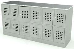 Шкаф 12 ячеек перфорированные двери