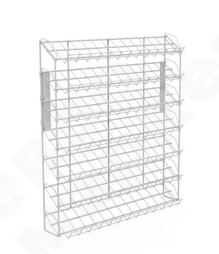 Наклонный блок 7 полок с кронштейнами (ДхГхВ) 660х100х740