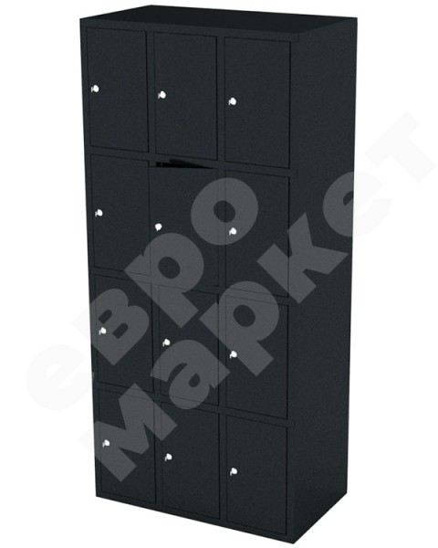 Металлический шкаф для сумок 12 ячеек