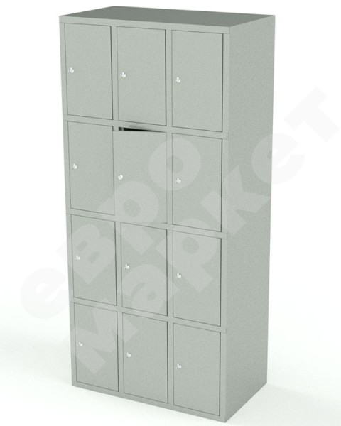 Металлический шкаф для сумок 12 ячеек