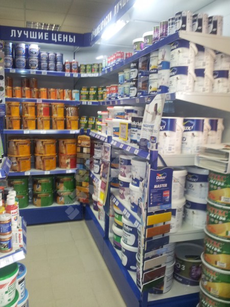 Стеллаж для продажи обоев и краски