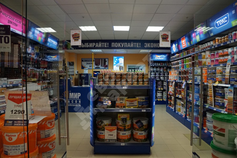 Стеллаж для продажи обоев и краски