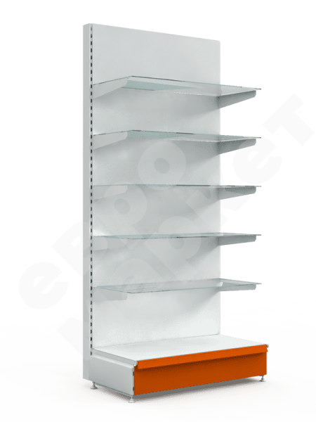 Стеллаж для магазина со стеклянными полками