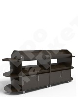 Островной стеллаж для алкоголя из ЛДСП с нижним накопителем