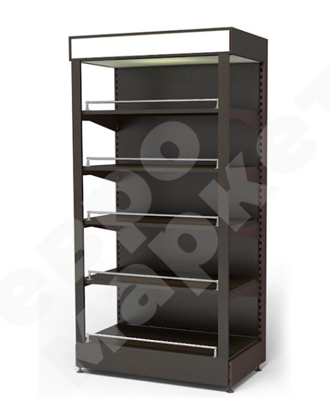 Стеллаж для вина и алкоголя с фризом и полками из ЛДСП