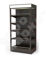 Стеллаж для вина и алкоголя с фризом и полками из ЛДСП