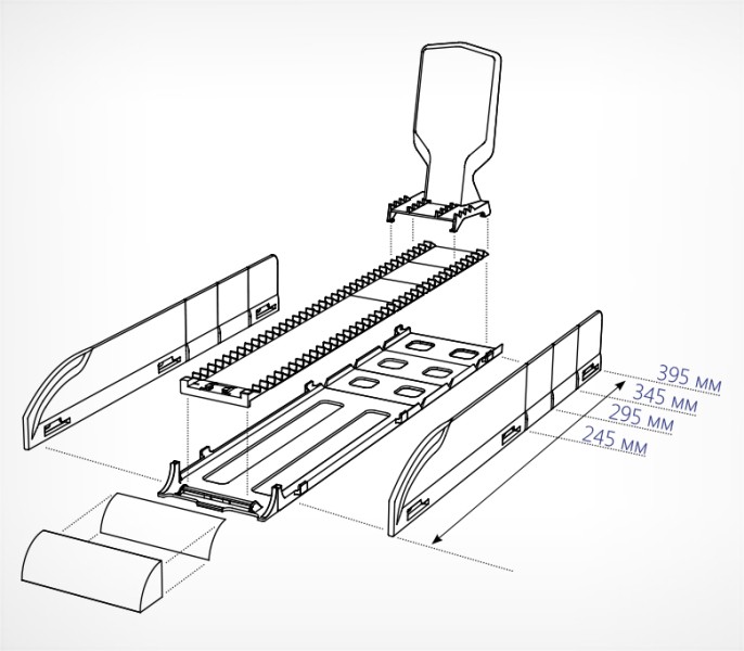 Набор из 11 лотков для выкладки плиточного шоколада CHOCO-TRAY-SET-11