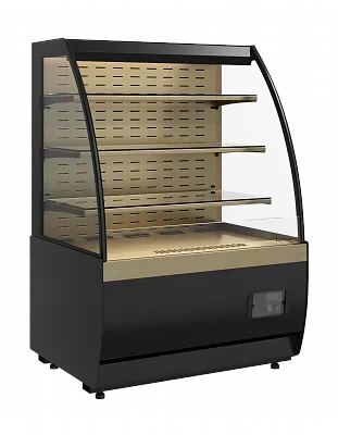 Витрина кондитерская Carboma K70 VM 0,9-2 Standard открытая, горка (версия 2.0) (9005)