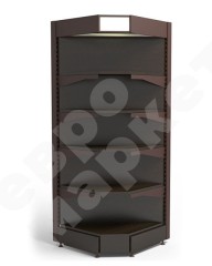 Стеллаж винный угловой с полками из ЛДСП