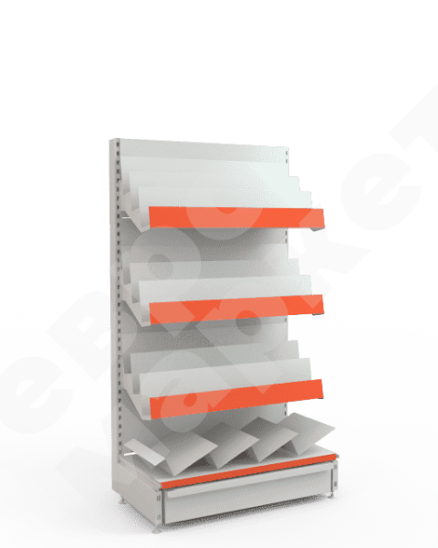 Стеллаж для торговли журналами и газетами без фриза