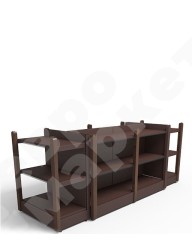 Островной стеллаж для вина и алкоголя с декоративными накладками