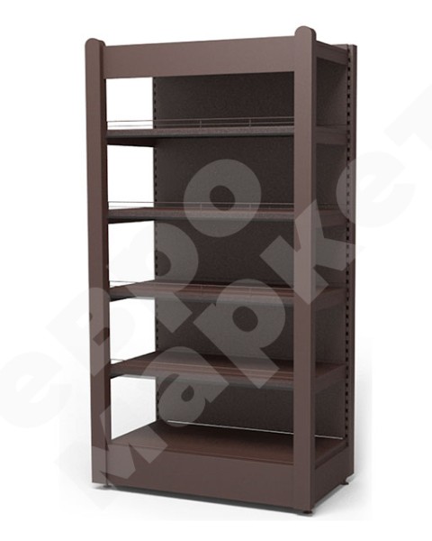 Винный стеллаж пристенный с декоративными накладками из массива