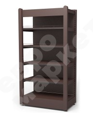 Винный стеллаж пристенный с декоративными накладками из массива