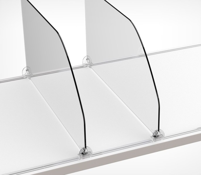 Разделитель пластиковый высотой 200 мм DIV200, длина 385 мм