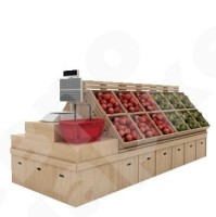 Овощной стеллаж развал островной остроугольный EM-02.128.000 СБ
