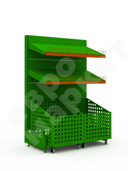 Стеллаж с выдвижными ящиками