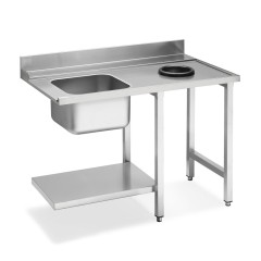 SMEG WT51200SHR Стол с мойкой и отверстием для слива справа