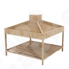 Овощной стеллаж развал деревянный островной EM-02.120.000 СБ