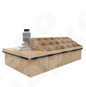 Овощной стеллаж развал с весами EM-02.129.000 СБ