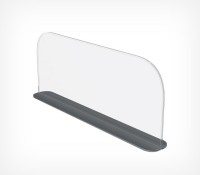 Разделитель пластиковый 150мм на Т-основании c магнитным скотчем DIVT-150-TM 380мм, Прозрачный