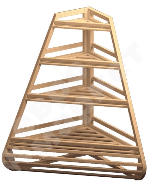 Арт. В012. Стеллаж для хлеба и багетов угловой EM-02.212.000 СБ.