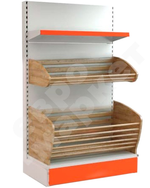 Стеллаж для хлеба с одной полкой и хлебной корзиной