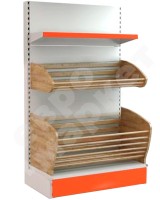 Стеллаж для хлеба с одной полкой и хлебной корзиной