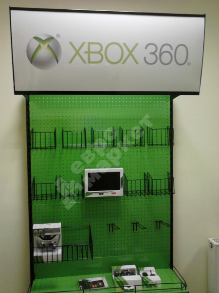 Стеллаж пристенный с рекламным фризом