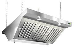 ЗВООК-0818 зонт вытяжной остров. (800х1800х400) с ж/у фильтрами, с отв., без подсвет., HICOLD RUS