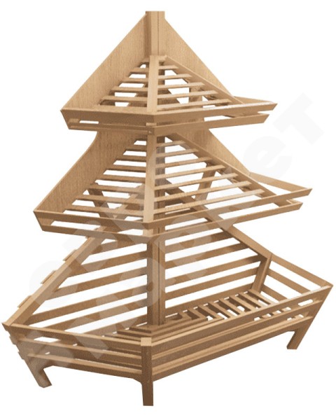 Арт. В004 Стеллаж для хлеба торцевой трапециевидный EM-02.204.000 СБ