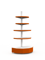 Стеллаж торцевой с полукруглыми полками