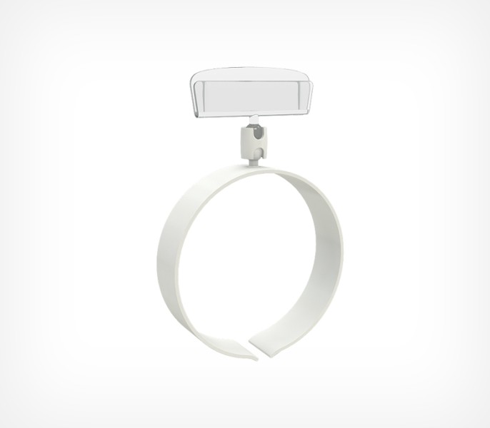 Держатель ценника на колбасу RING-CLIP 35мм-65мм, Белый
